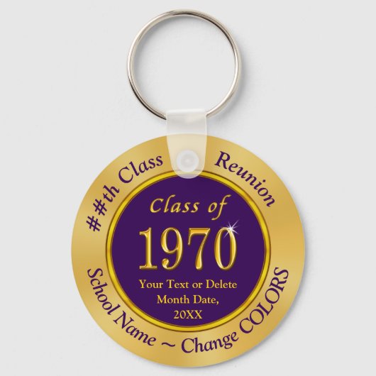 Porte-clés Personalized Class of 1970 Souvenirs Class Reunion (Recto)