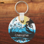 Porte-clés Personalized Cool Surfing Beach Surfer (Recto)