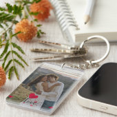 Porte-clés Personalized Couple Keychain with Photo – Custom (Devant droit)
