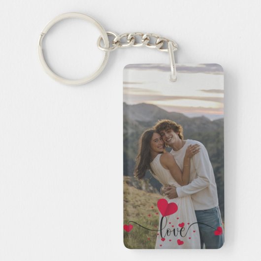 Porte-clés Personalized Couple Keychain with Photo – Custom (Devant)