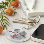 Porte-clés Personalized Couple Keychain with Romantic Message (Devant droit)