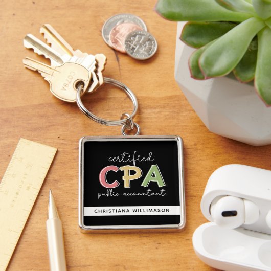 Porte-clés Personalized CPA Certified Public Accountant Gifts (Bureau)