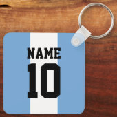 Porte-clés Personalized custom name & number Argentina Flag (Verso)