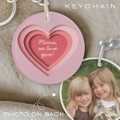Porte-clés Personalized Custom Text Photo Heart
