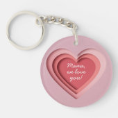 Porte-clés Personalized Custom Text Photo Heart (Devant)