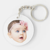 Porte-clés Personalized Cute Baby Face Photo Acrylic Keychain (Dos)