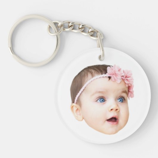 Porte-clés Personalized Cute Baby Face Photo Acrylic Keychain (Devant)