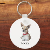 Porte-clés Personalized Dog Photo | Custom Pet Name  (Recto)