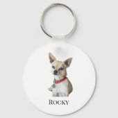 Porte-clés Personalized Dog Photo | Custom Pet Name  (Verso)