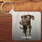 Porte-clés Personalized Double Sided Pet Dog Two Photo (Recto)