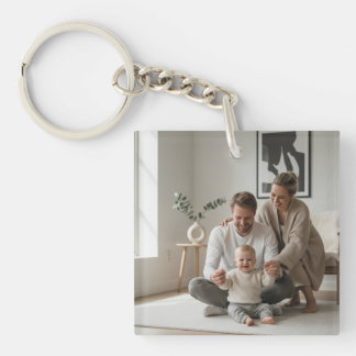 Porte-clés Personalized Family Double Sided Two Photo Keychai
