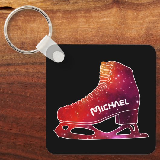 Porte-clés Personalized Figure Skating Space Boot (Recto)