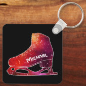 Porte-clés Personalized Figure Skating Space Boot (Verso)