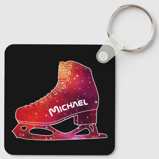 Porte-clés Personalized Figure Skating Space Boot (Dos)