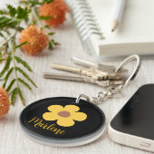 Porte-clés Personalized floral keychain for her (Devant droit)