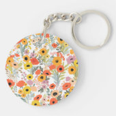 Porte-clés Personalized floral keychain for her (Dos)