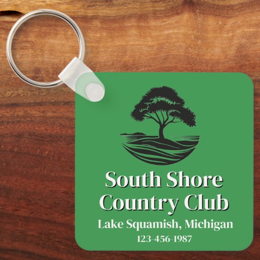 Porte-clés Personalized Golf Course Keychain w Contact Info (Recto)