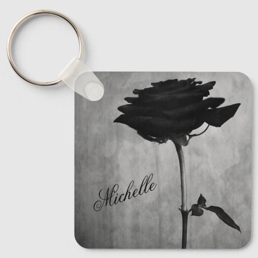 Porte-clés Personalized Gothic Black Rose (Recto)