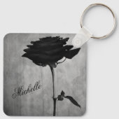 Porte-clés Personalized Gothic Black Rose (Dos)
