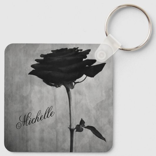 Porte-clés Personalized Gothic Black Rose (Dos)
