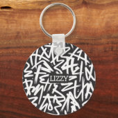 Porte-clés Personalized Graffiti Name Pattern — Custom Urban (Recto)