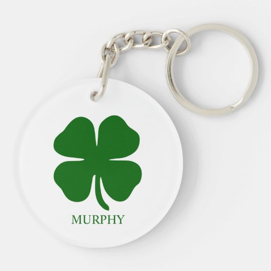 Porte-clés Personalized Green Clover (Dos)