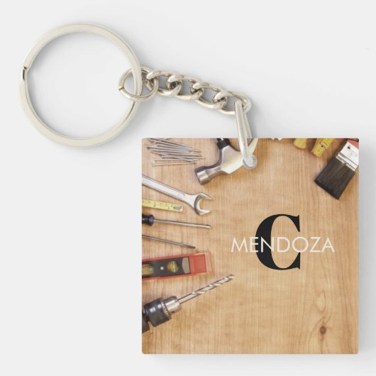 Porte-clés Personalized Handyman Carpenter Custom Name (Devant)
