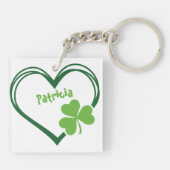 Porte-clés Personalized Happy St. Patrick's Day Acrylic (Dos)