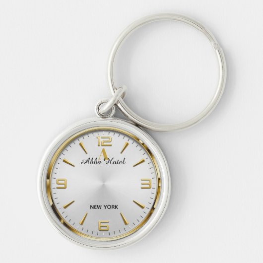 Porte-clés Personalized Hotel Name Luxury Gold Silver (Devant)