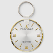 Porte-clés Personalized Hotel Name Luxury Gold Silver (Recto)