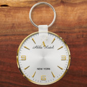Porte-clés Personalized Hotel Name Luxury Gold Silver (Verso)