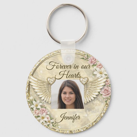 Porte-clés Personalized In Memorial Photo Template (Recto)
