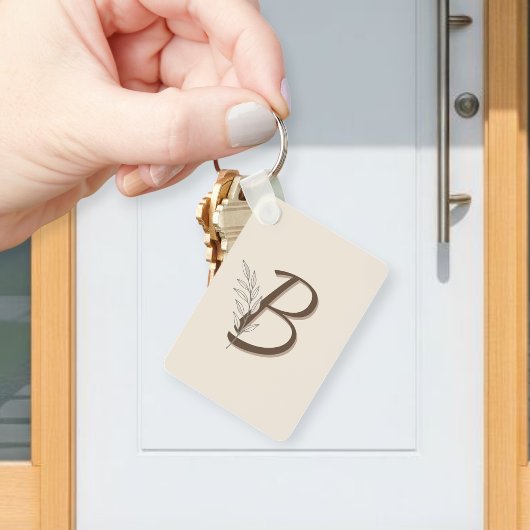Porte-clés Personalized Initial Branch Keychain | Custom Key
