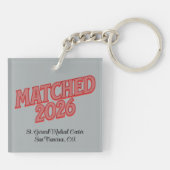 Porte-clés Personalized Match Day Medical Residency Specialty (Dos)