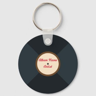 Porte-clés Personalized music vinyl record