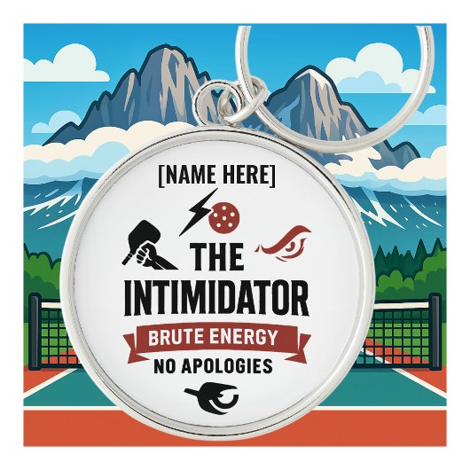 Porte-clés Personalized Name Pickleball Keychain Intimidator