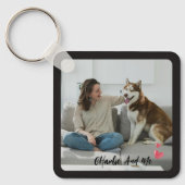 Porte-clés Personalized Pet Photo and Owner Heart Keychain  (Recto)