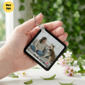 Porte-clés Personalized Pet Photo and Owner Heart Keychain 