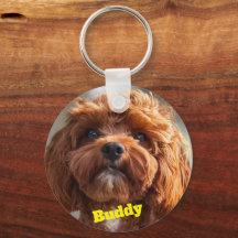 Personalized Pet Photo Dog Lover Keychain gift 