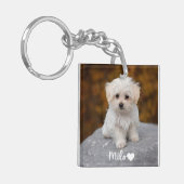Porte-clés Personalized Pet Photo Keychain with Name (Devant gauche)