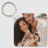 Porte-clés Personalized Photo and Monogram Text Photo Collage (Recto)