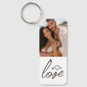 Porte-clés Personalized Photo and Monogram Text Photo Collage (Recto)