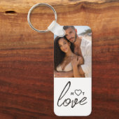 Porte-clés Personalized Photo and Monogram Text Photo Collage (Recto)