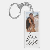 Porte-clés Personalized Photo and Monogram Text Photo Collage (Devant gauche)