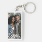 Porte-clés Personalized Photo and Monogram Text Photo Collage (Dos)