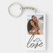 Porte-clés Personalized Photo and Monogram Text Photo Collage (Devant)