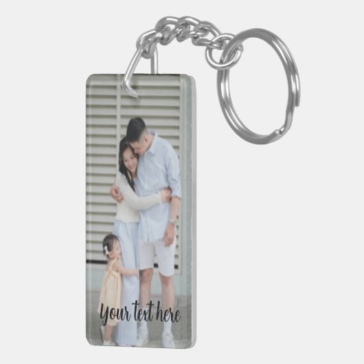 Porte-clés Personalized Photo and Text Keychain (Dos droit)