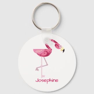 Porte-clés Personalized Pink Flamingo Bird