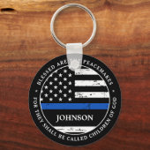 Porte-clés Personalized Police Officer Law Enforcement  (Recto)