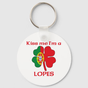 Porte-clés Personalized Portuguese Kiss Me I'm Lopes